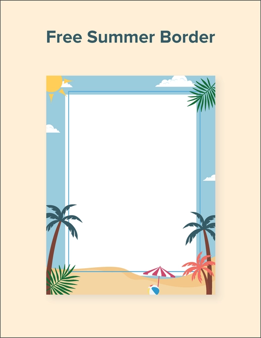 Summer Border Template Summer Border Template
