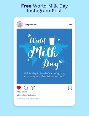 World Milk Day Instagram Post
