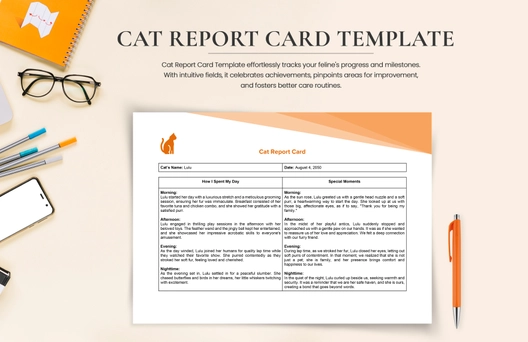 Cat Report Card Template