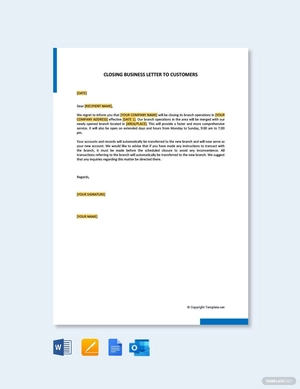 Closing Business Letters to Customers