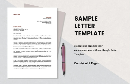 Sample Letter  Template