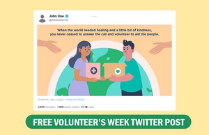 Volunteers' Week Twitter Post