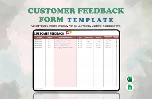 Customer Feedback Form Template