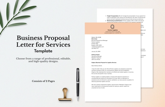 Business Proposal Letter for Services Template