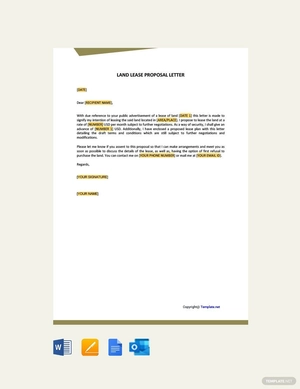 Land Lease Proposal Letter Land Lease Proposal Letter