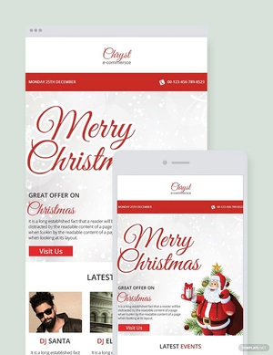 Christmas Events Email Newsletter Template