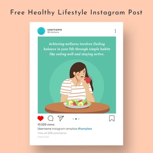 Healthy Lifestyle Instagram Post