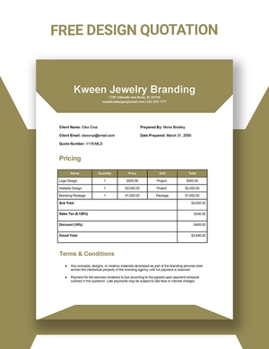 Design Quotation Template