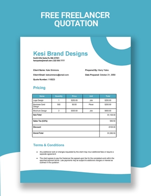 Freelancer Quotation Template