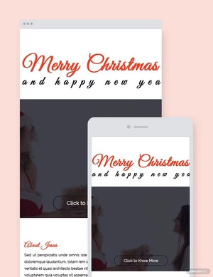 Christmas Family Email Newsletter Template