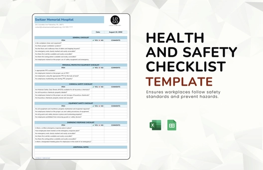 Health And Safety Checklist Template