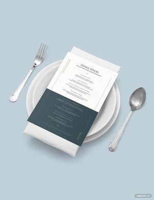 Elegant Baby Shower Menu Template