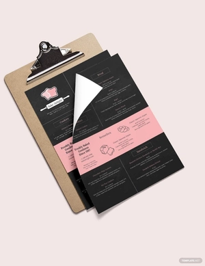 Bakery Menu Template