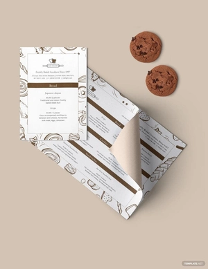 Designed Bakery Menu Template