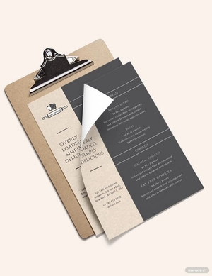 Elegant Bakery Menu Template