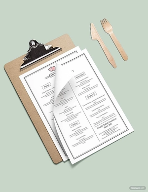 Simple Bakery Menu Template