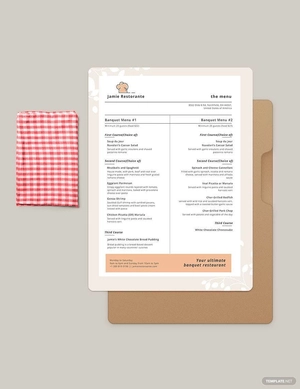 Simple Banquet Menu Template