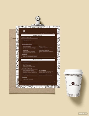Vintage Banquet Menu Template