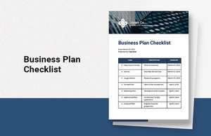 Business Plan Checklist