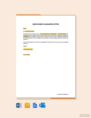 Employment Guarantee Letter