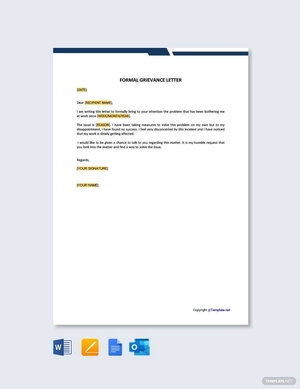 Formal Grievance Letter