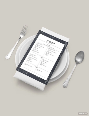 Birthday Menu Template