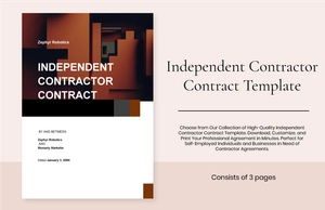 Independent Contractor Contract Template