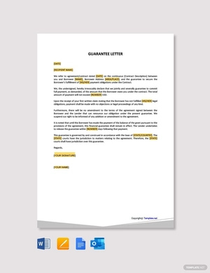 Guarantee Letter