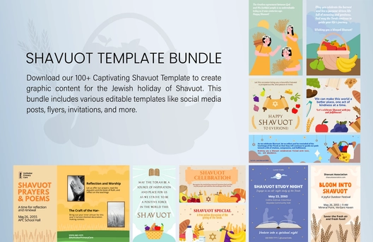 20+  Captivating Shavuot Template Bundle