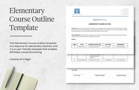 Elementary Course Outline Template