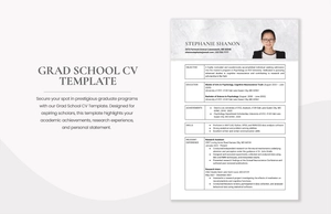 Grad School CV Template