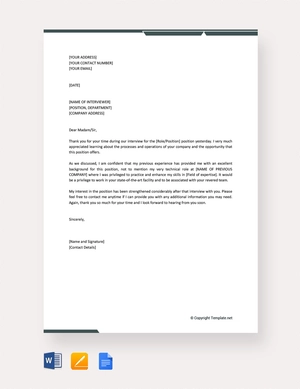 Professional Thank You Letter