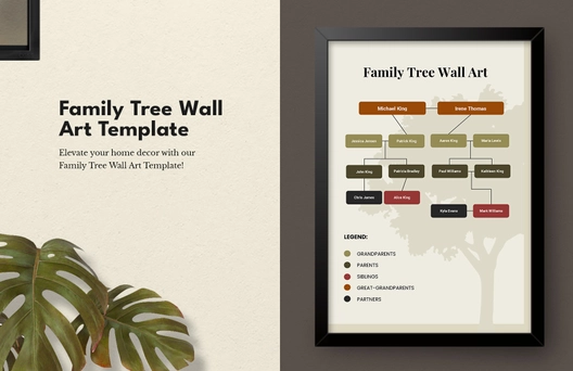 Family Tree Wall Art Template
