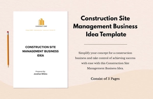 Construction Site Management Business Idea