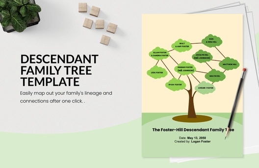 Descendant Family Tree Template