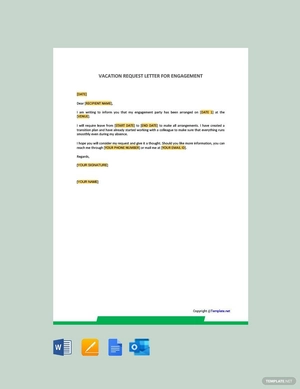 Vacation Request Letter for Engagement