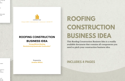 Roofing Construction Business Idea