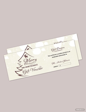 Christmas Food Gift Voucher Template