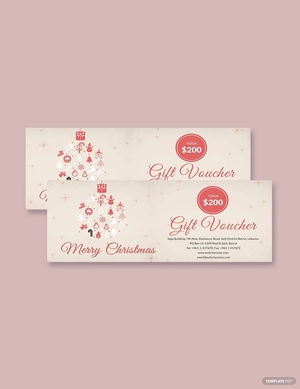 Merry Christmas Gift Voucher Template