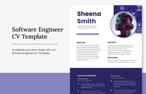 Software Engineer CV Template