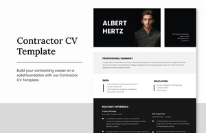 Contractor CV Template