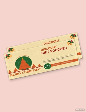 Christmas Discount Gift Voucher Template
