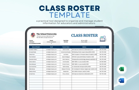 Class  Roster Template