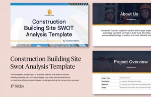 Construction Building Site Swot Analysis Template