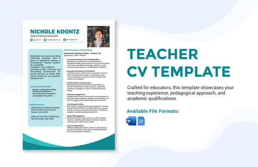 Teacher CV Template