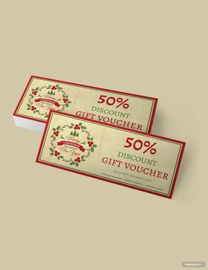 Simple Christmas Discount Voucher Template