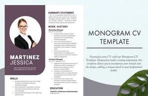 Monogram CV Template