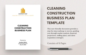 Cleaning Construction Business Plan Template