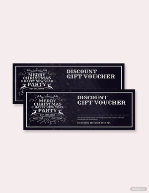 Merry Christmas Discount Gift Voucher Template