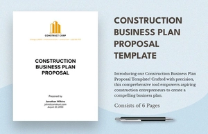 Construction Business Plan Template Proposal Template